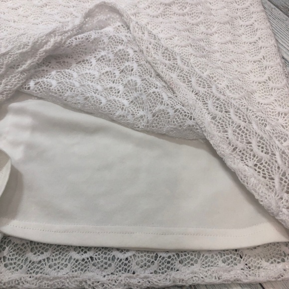 Adrianna Papell Crocheted Lace White Sleeveless Sheath Dress - Picture 12 of 12